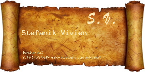 Stefanik Vivien névjegykártya